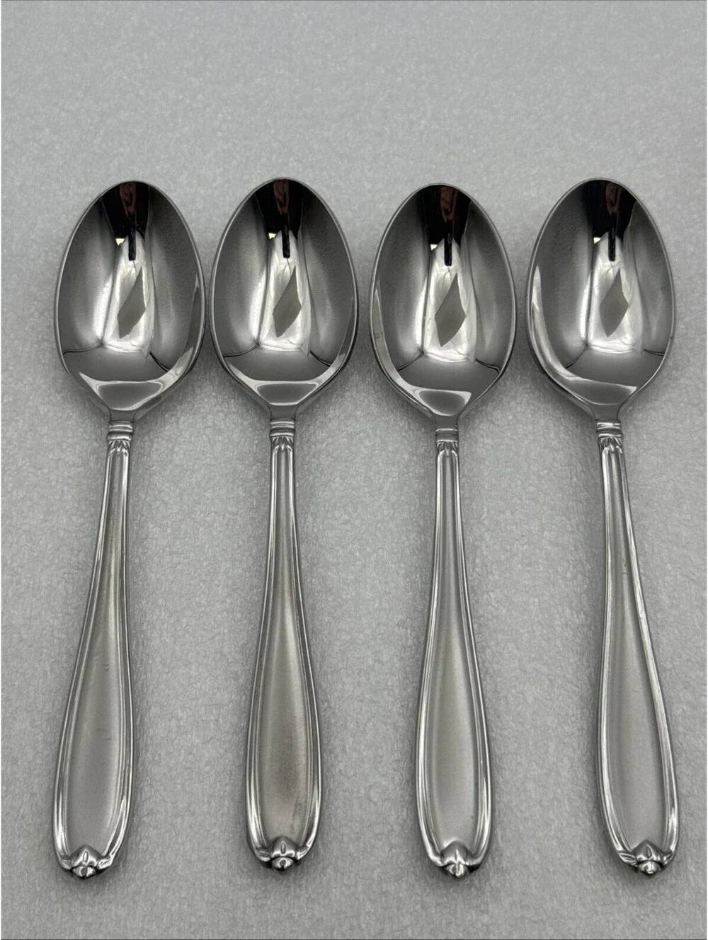 Princess House BARRINGTON 4 Teaspoons 18/10 Stainless Steel Flatware 6-1/4”